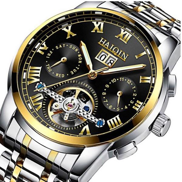 HAIQIN Men's Watch Men's Watch Wristwatch Automatic Metal Watch Luxury Watch Men's Wristwatch,Korean Popular Watches