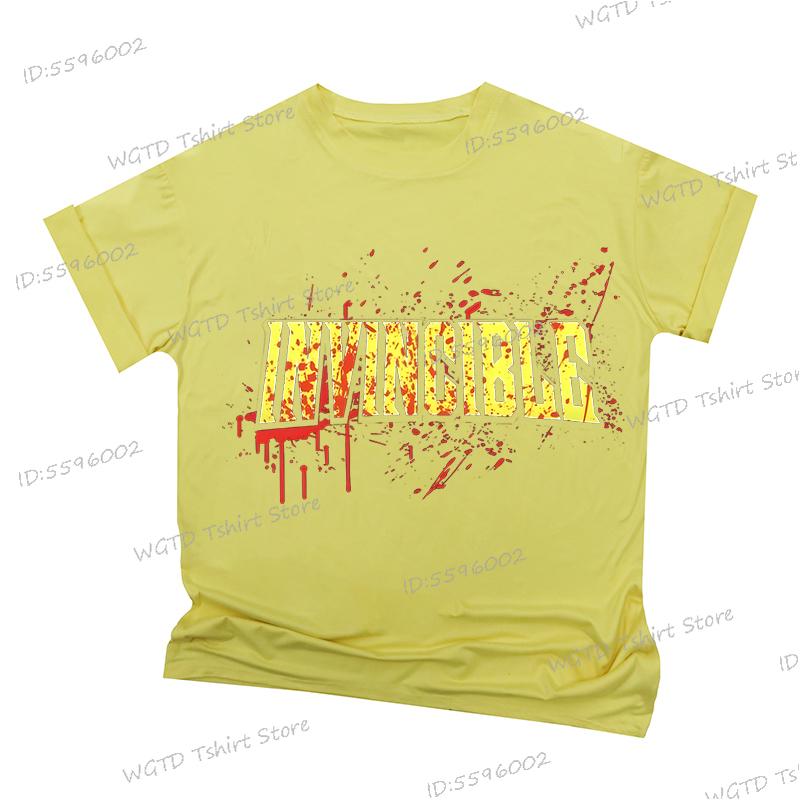 Tištěná trička Invincible s cákanci krve pro muže ženy merch Harajuku streetwear tričko pro dospělé anime pro muže ženy tričko