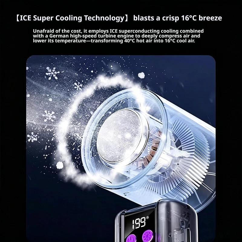 Xiaomi Portable Handheld Mini Fan - Super Speed Wind Cannon Cooling Semiconductor Ice Compression Air Conditioner for Outdoor Use
