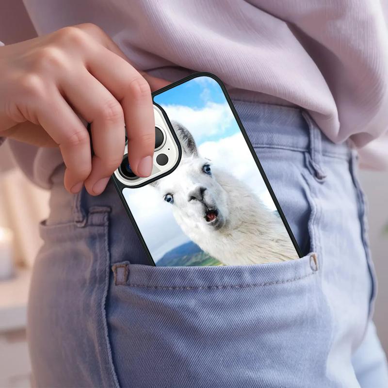 happy lama travel no prob llama Phone Case For iPhone 17 Air 15 16e 14 13 Pro Max Coque 12 11 Pro Max PLUS cover