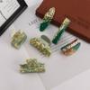 Acetate Sheet Headwear Green Hair Ornaments Korean Style Hairpins Hair Claws Women Hair Clips