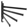 Black Swivel Towel Rack Aluminum Towel Holder Durable Swivel Towel Bar  Space Saving
