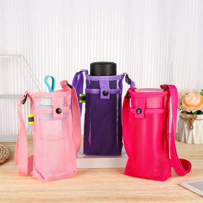 New Outdoor Sport Water Bottle Cover Mobile Phone Bag Portable Mesh Cup Sleeve Pouch Cup Sleeve Travel Outdoor Visible Bag