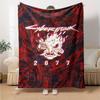 Cyberpunk 2077 Theme Printed Blanket - Perfect for Couch, Bed, Travel & Outdoor Use | Machine Washable, Cozy & Durable.