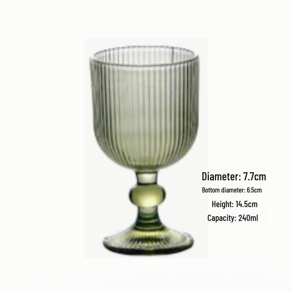 Premium Thickened Glass Goblet for Red Wine, Juice, Bar, or Wedding Decoration
