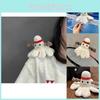 Adorable Cartoon Badminton Plush Keychain Soft Doll Creative Gift For Bags