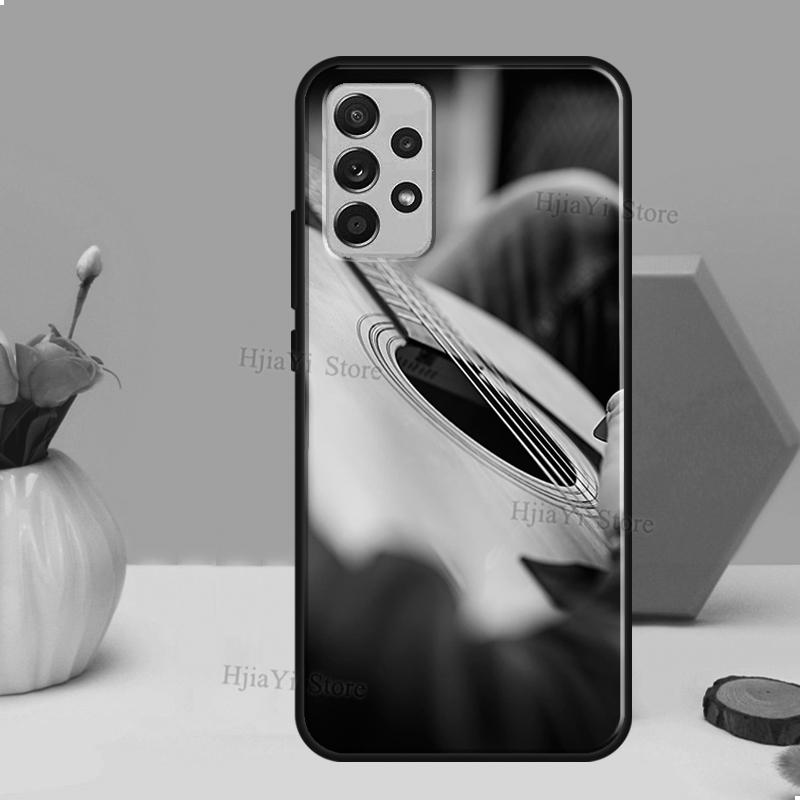 Music Guitar Case For Samsung A54 A34 A24 A14 A51 A71 A12 A22 A32 A52 A72 A73 A33 A53 A13 Back Cover