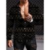 Long Sleeved Ethnic Style Shirt Men's Autumn Oversized Shirt With Lapel Button Long Sleeved Shirt Men's Outdoor Casual Shirts