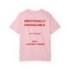 Summer Unisexs Casual Tshirt  Simple And Stylish  Emotionally Unavailable Tshirt  Back Print Got Feelings 1800no1cares