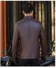Erkek Orta Yaş Yaka Kuzu Derisi Deri Ceket, Sonbahar/Kış Baba Tarzı, Peluş Astarlı, Büyük Beden