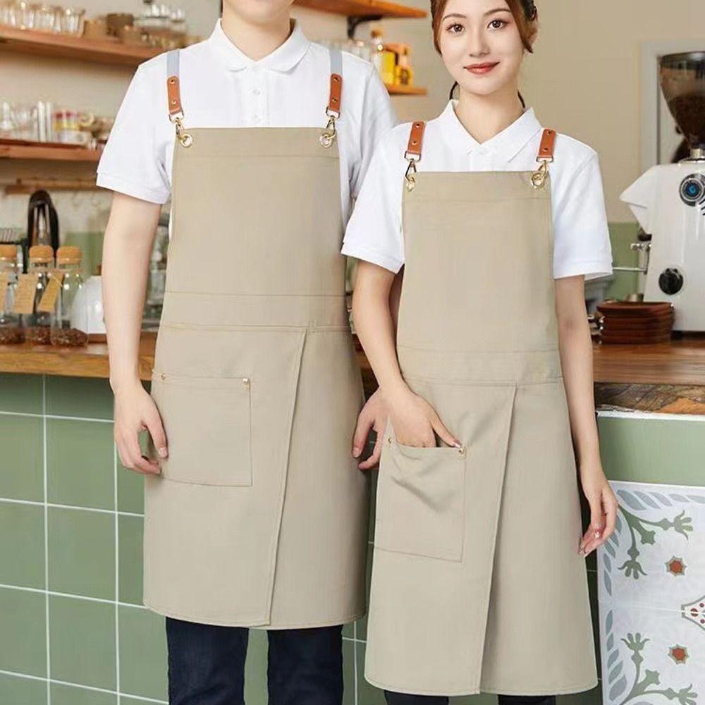 Wear-resistant Canvas Apron Waterproof Florist Apron Multi-functional Cafe Apron  Studio