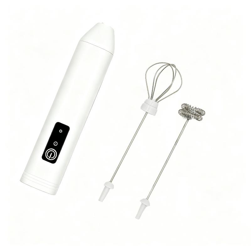 Electric Milk Frother Dual Stick Rechargeable 3-Speed Handheld Egg Beater Coffee Frother Cream Foamer Maker Type-C Rechargeable
