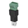 2pcs RJ11 Male To 4 Pin Screw Terminal Adapter 6P4C Male To 4 Pin Block Connectors for Modem