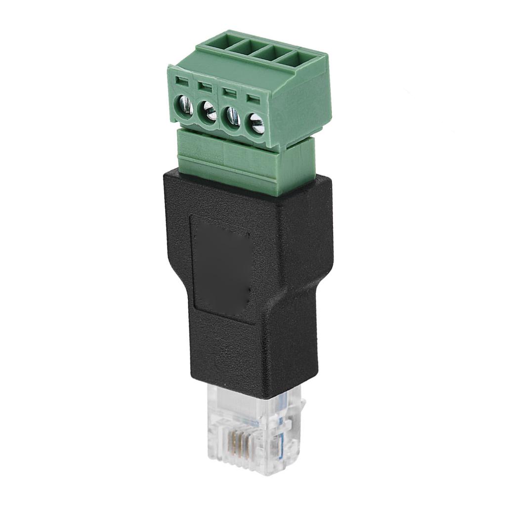 2pcs RJ11 Male To 4 Pin Screw Terminal Adapter 6P4C Male To 4 Pin Block Connectors for Modem