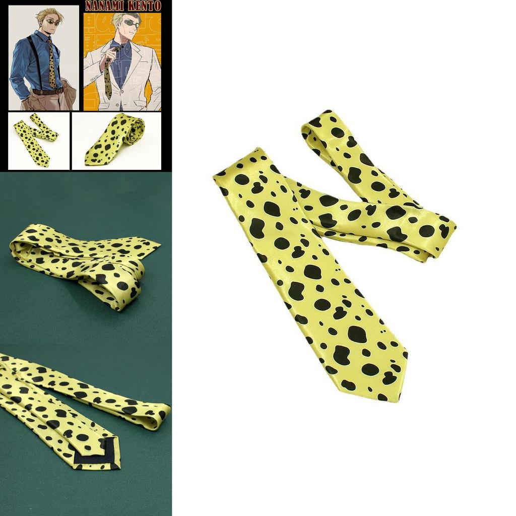 Unisex Nanami Costume Tie From Jujutsu Kaisen Featuring Textured Nylon Silk Material