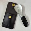Leather Bag Elderly Person Folding Shoehorn PU Handle Portable Shoe Lifter Tool  Office