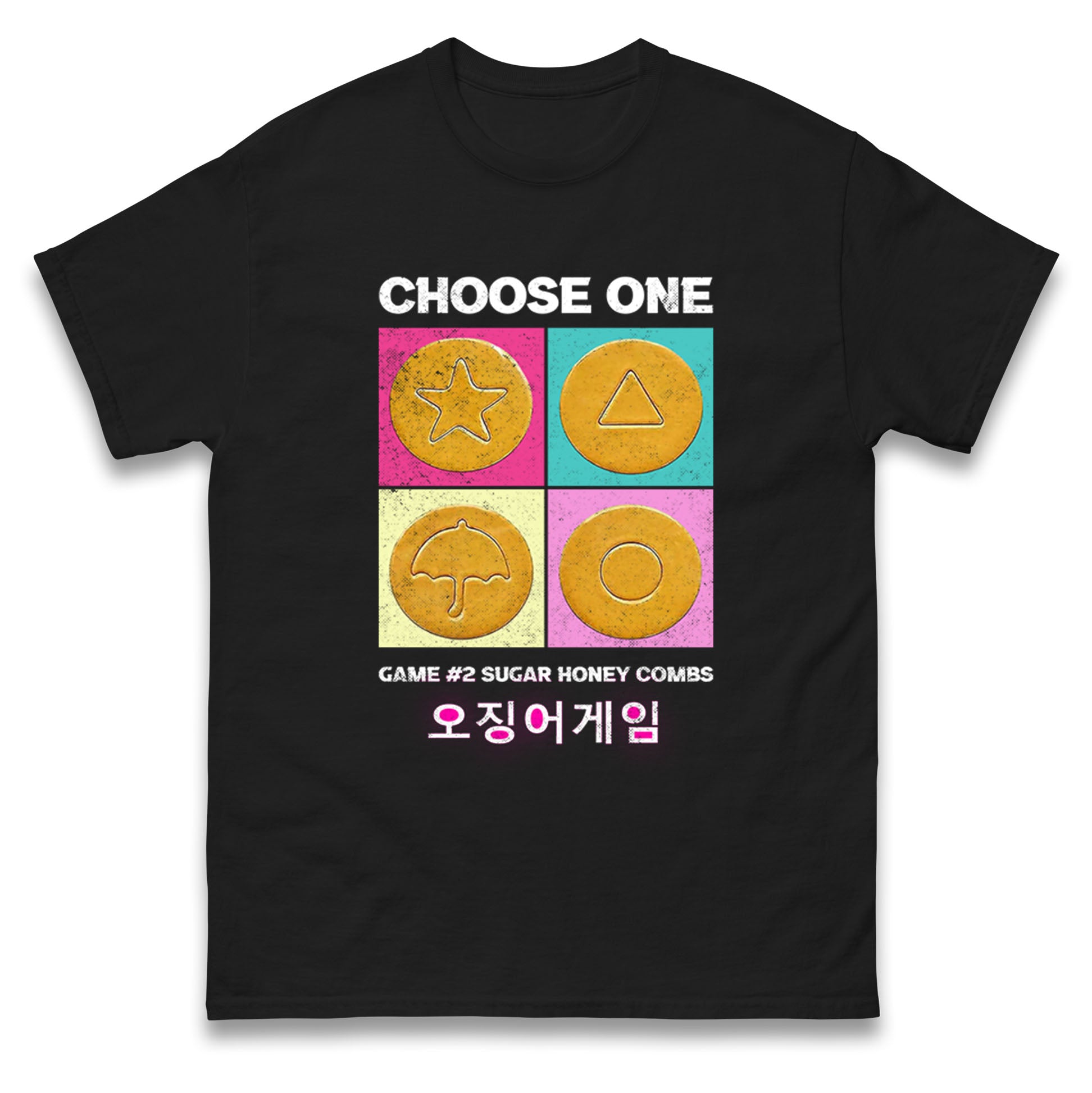 

Squid Game Sugar Honey Comb s Cookie s Mens T Shirt Womens Tops Tees L