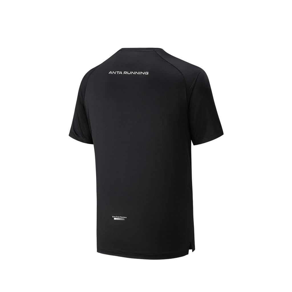 Anta Mens Short Sleeve Knitted T-Shirt Summer 2026 Men tops Basic-Black 952625115-5