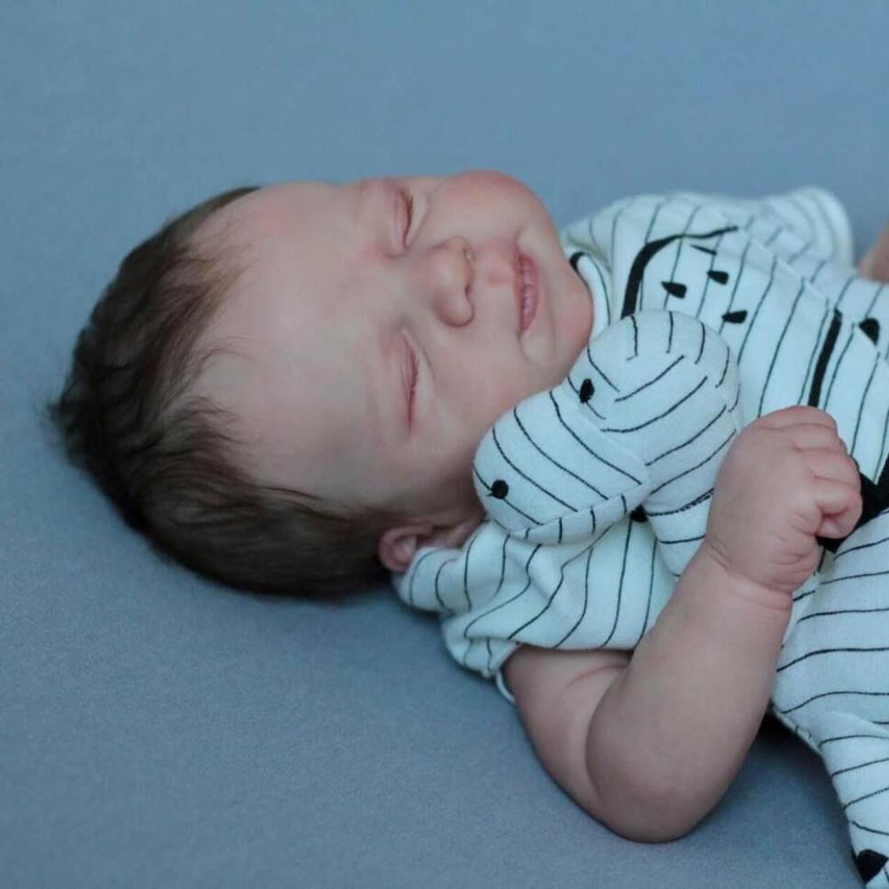 19 Inch Lifelike Rebirth Baby Dolls Pascale Soft Touch Cotton Body Newborn Babies Doll Cute Sleeping Simulation Doll Children Accompanying Growth Toys