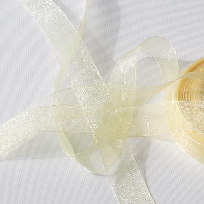 Handmade Hair Tie DIY Gift Packaging Materials Flower Ribbon Chiffon Ribbon Organza Silk Colorful Ribbon Ribbon Bow DIY Flower Handmade