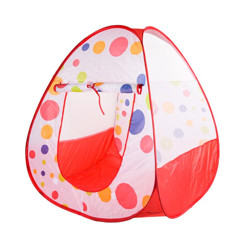 Kids' Multi-Color Foldable Playhouse Tent with Ball Pit