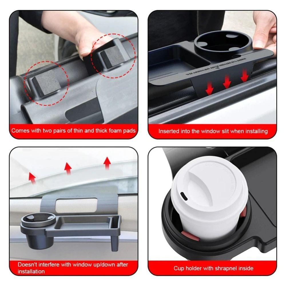 Plastic Car Door Cup Holder Dual Hanging Hooks Phone Organizer Portable Key Organizer Universal