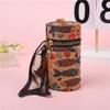 Vintage Wood Grain Kiss Lock Round Coin Purse - Multifunctional Fashion Pendant