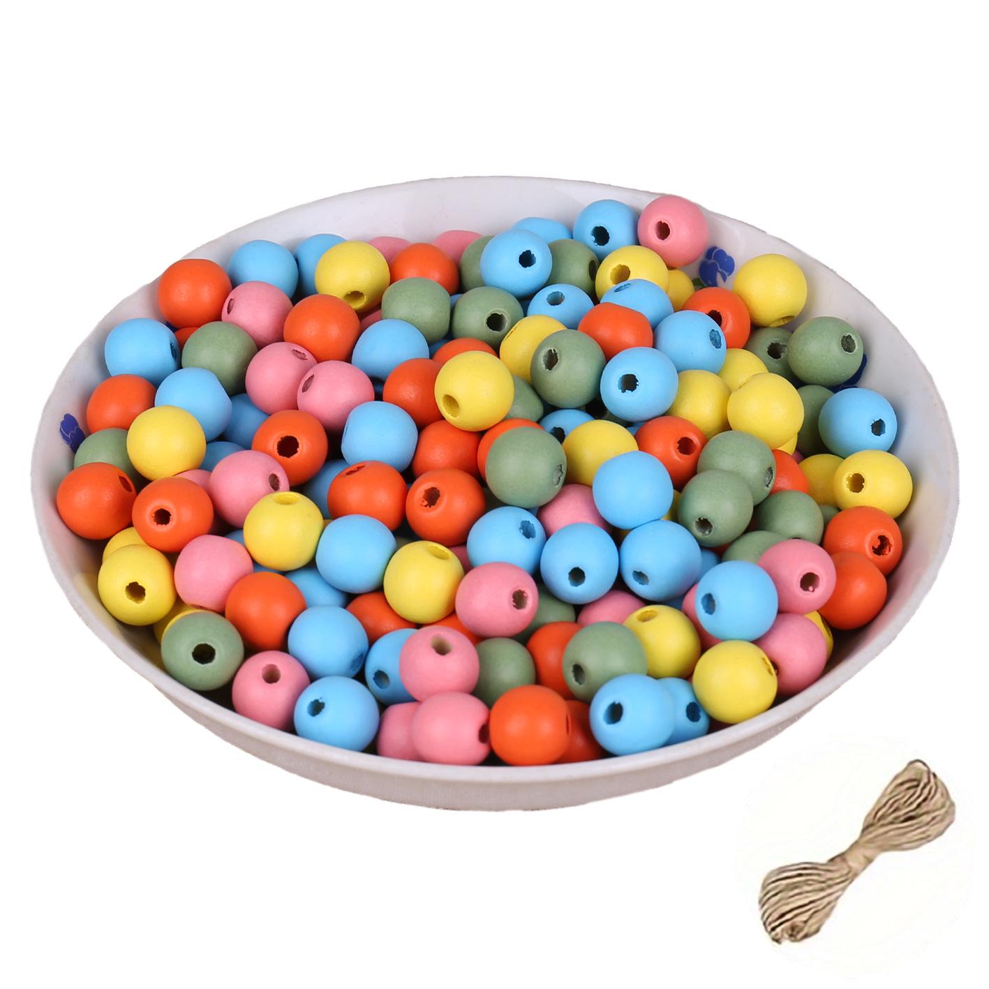 

Children s DIY 16MM Solid Color Wooden Beads for Stringing 16mm
