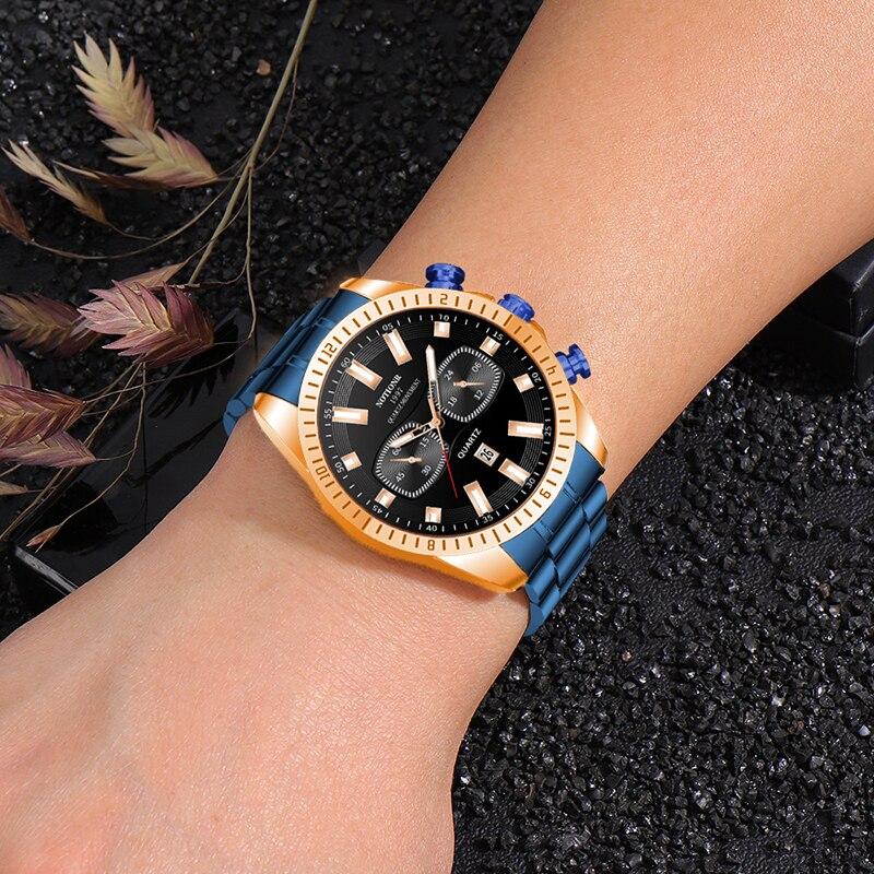New Men Watches Quartz Business Watch for Mens Casual Luxury Watch Men Sports Watches Calendar Luminous Clock