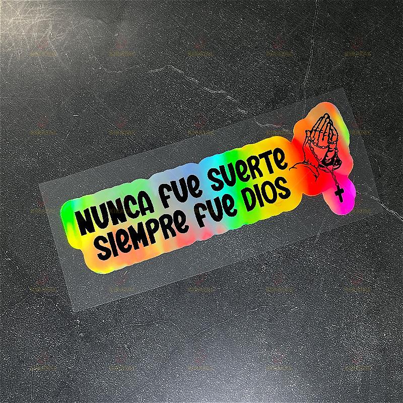 1PC NUMCA FUE SUERTE SIEMPRE FUE DIOS Car Stickers for Auto Windows Motocycle Fairing Fuel Tank Scooter Waterproof Vinyl Decals