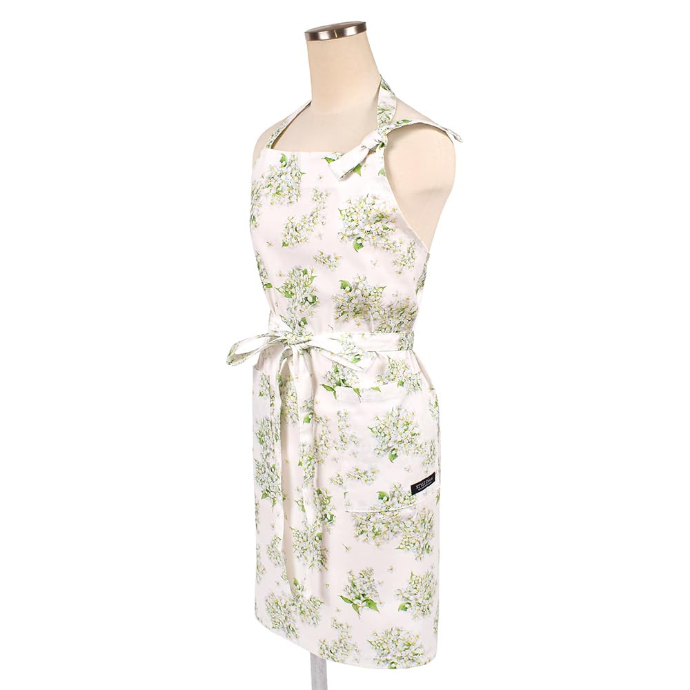 STYLE Decor Apron for Gardening Floral W3204400 Women, Stylish, Scandinavian, Cute, Cooking, Apron, Jasmine, White, Pattern,