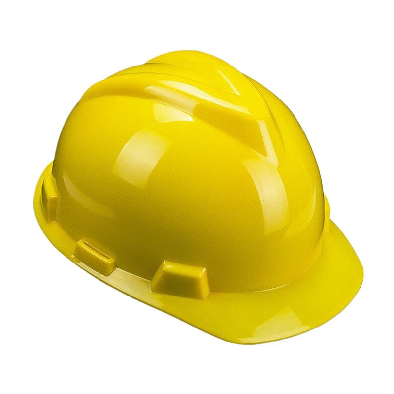 Capacete de Segurança PE em Forma de V Ajustável Fácil de Notar Para Trabalhadores da Construção Capacete Protetor Resistente a Impactos