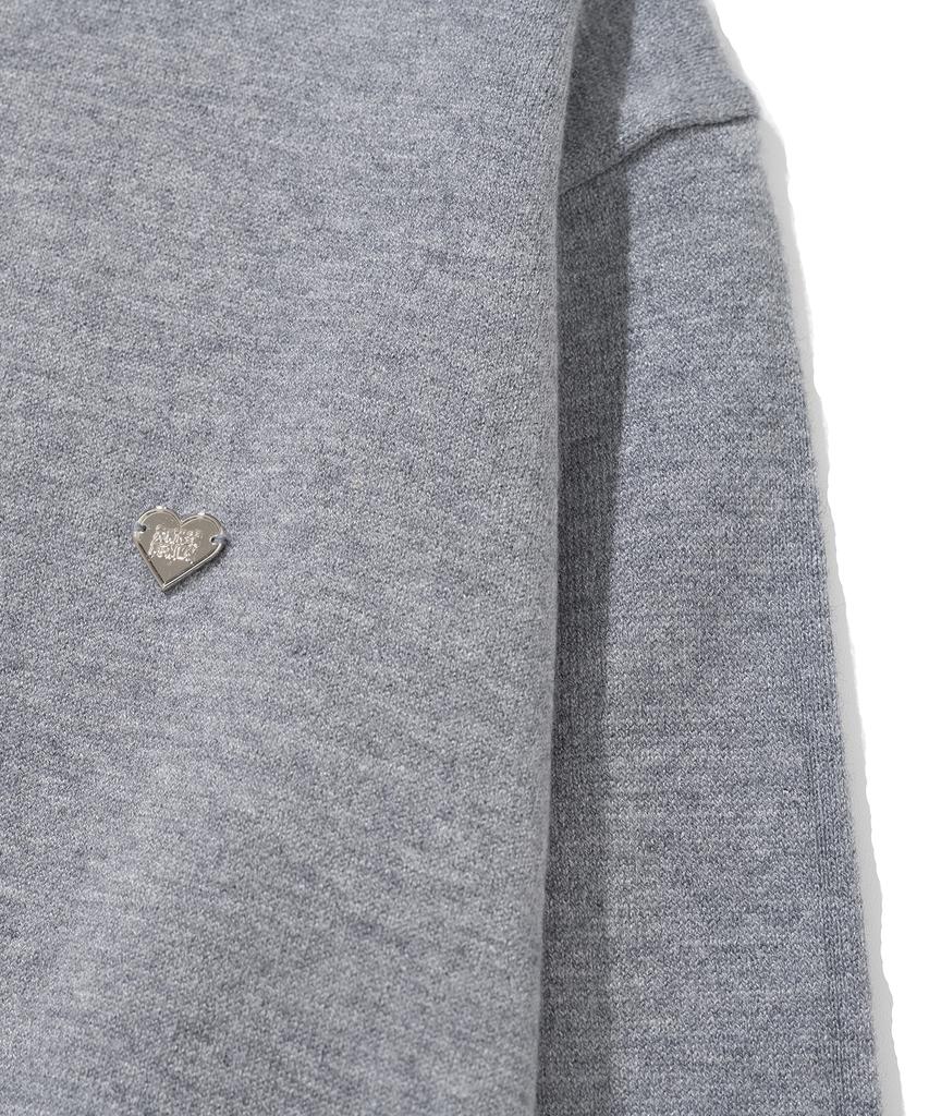 KNITTED (W) Basic Essential Washable Half Turtleneck Knit Grey