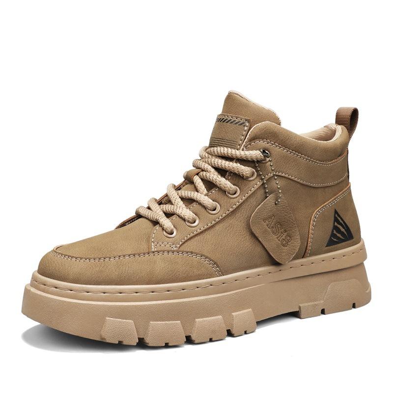 British Retro High-top Tooling Shoes Spring and Autumn New Martin Boots Men's Medium-top Outdoor Platform Sports and Leisure Shoes