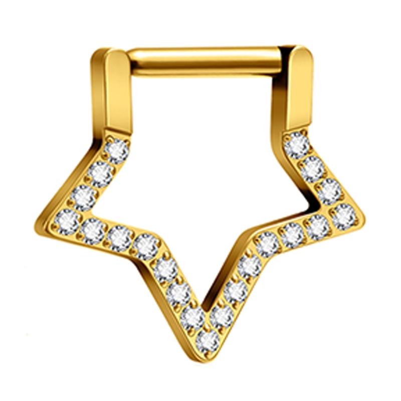 Elegant Gold or Silver Stars Nose Ring For Women Fashionable Sophisticated Design Perfect For Parties And Everyday Wear