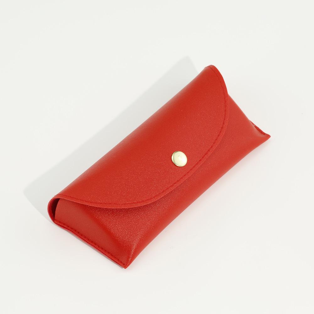 Minimalistische Retro-Leder-Brillentasche - Weiche, schützende, tragbare Sonnenbrillen-Aufbewahrungstasche