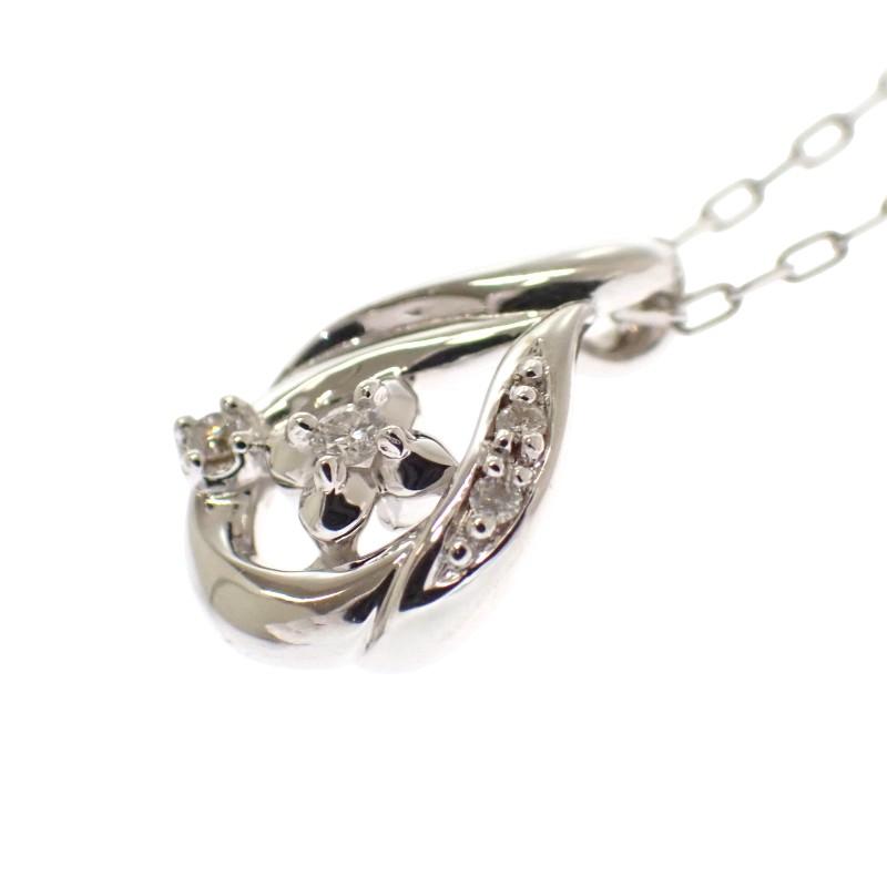 4℃  Necklace K18 White Gold/diamond Women