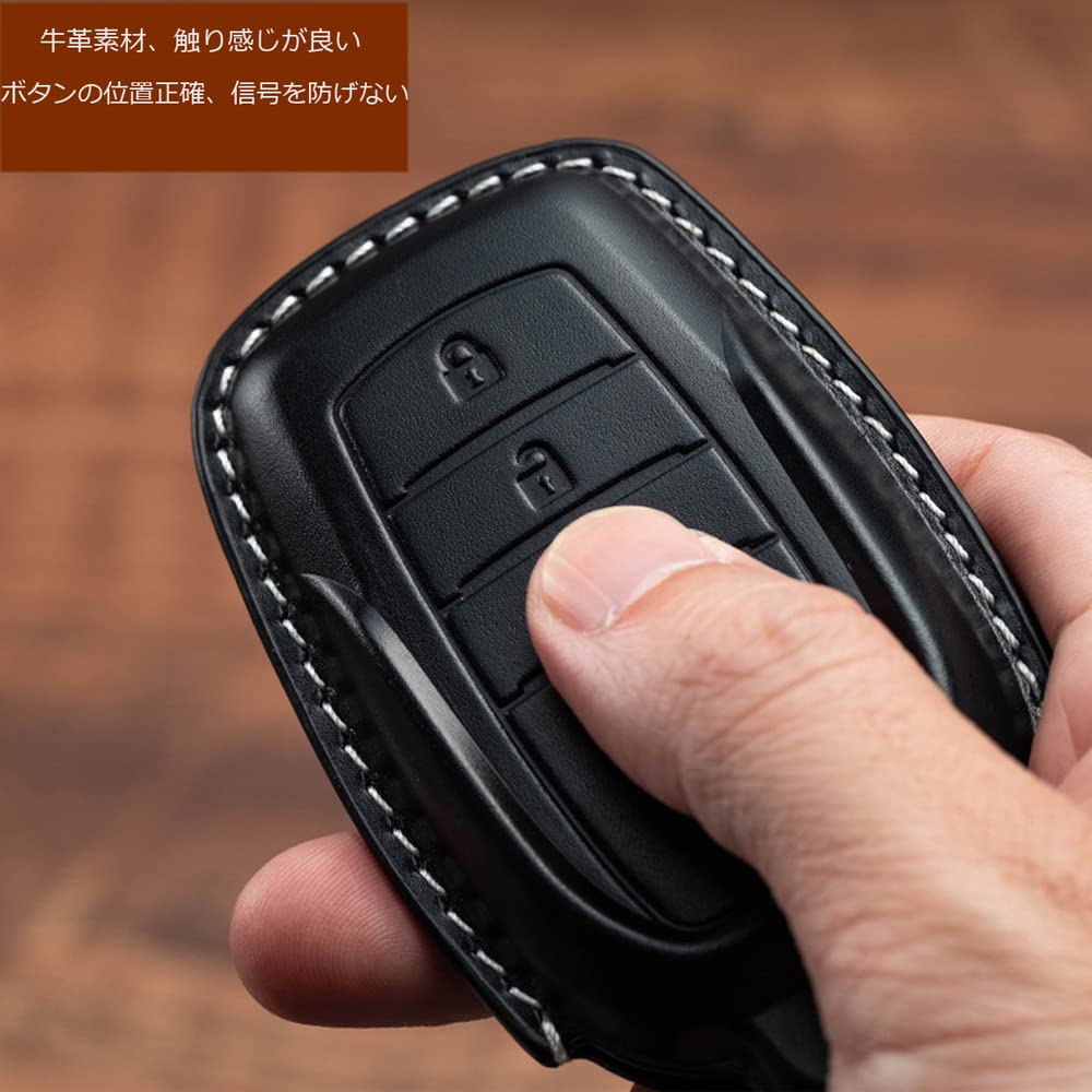 Compatible Toyota Smart Key Case, Genuine Leather Key Case, Zinc Alloy, Specially Designed To