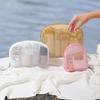 Semicircle Transparent Cosmetic Bag Zipper Storage Toiletry Bag Simple Mesh Makeup Bag  Travel