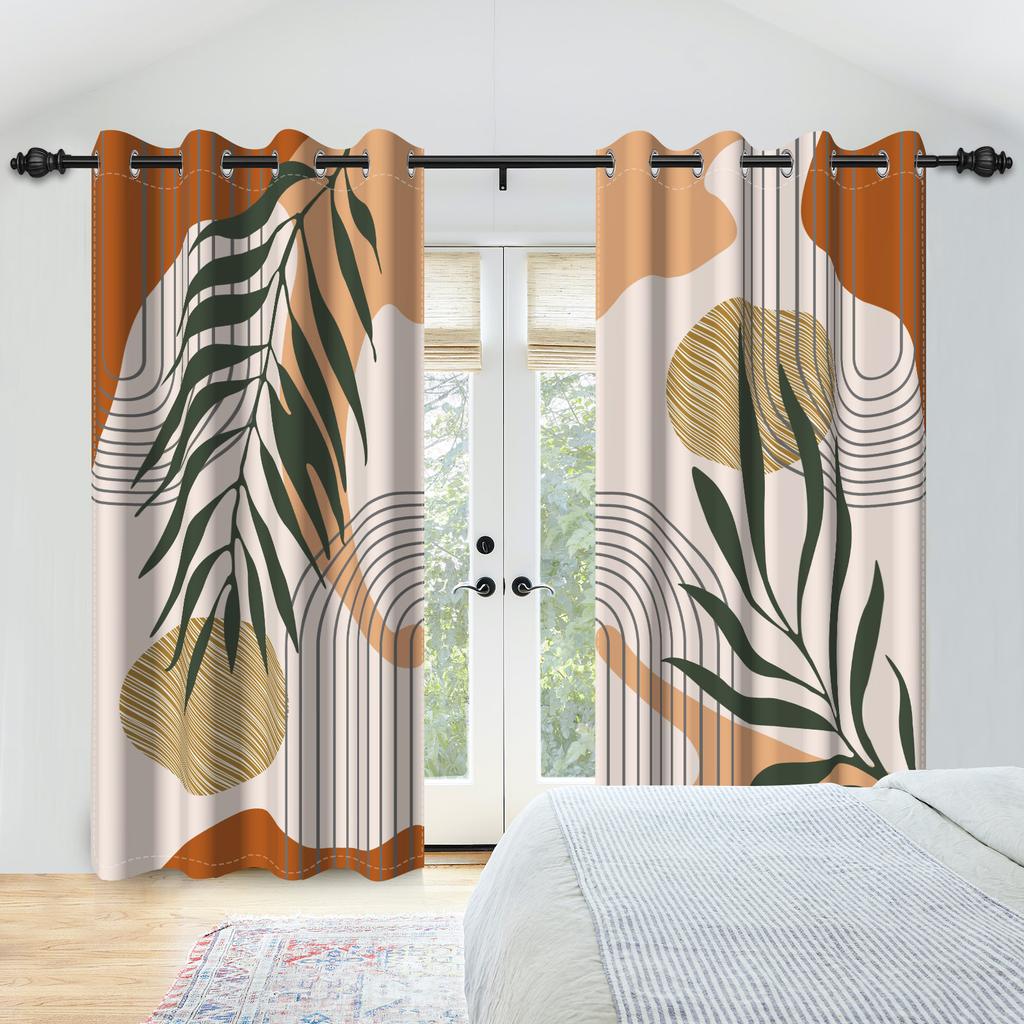 Abstract Blackout Curta Boho Modern Sun Moon Abstract Geometric Design Medieval Minimalism Nordic Polyester Bedroom Curta