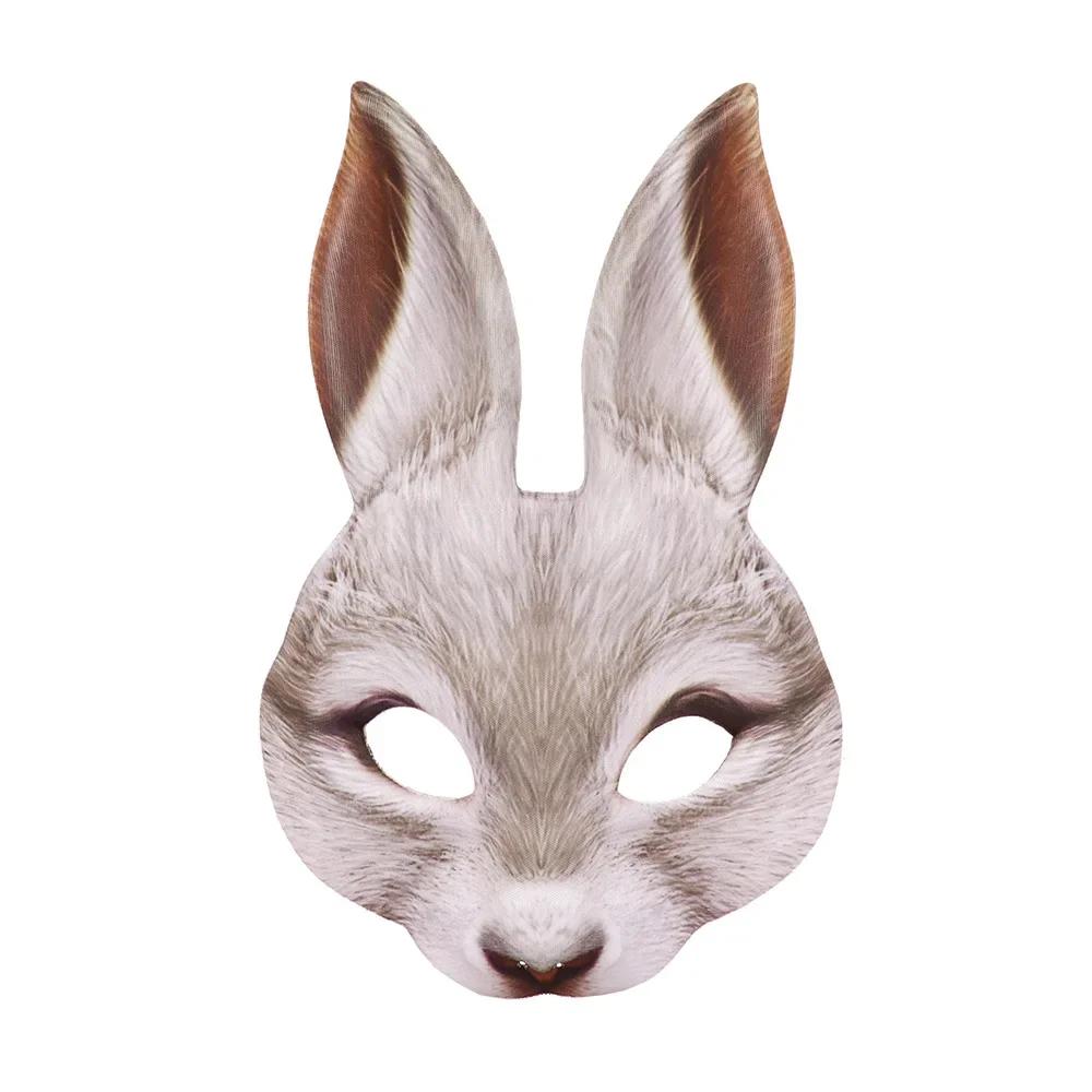 1 Pcs Halloween Mask Rabbit Mask Half Face Mask Eye Mask Adult Mask Party Cosplay Mask