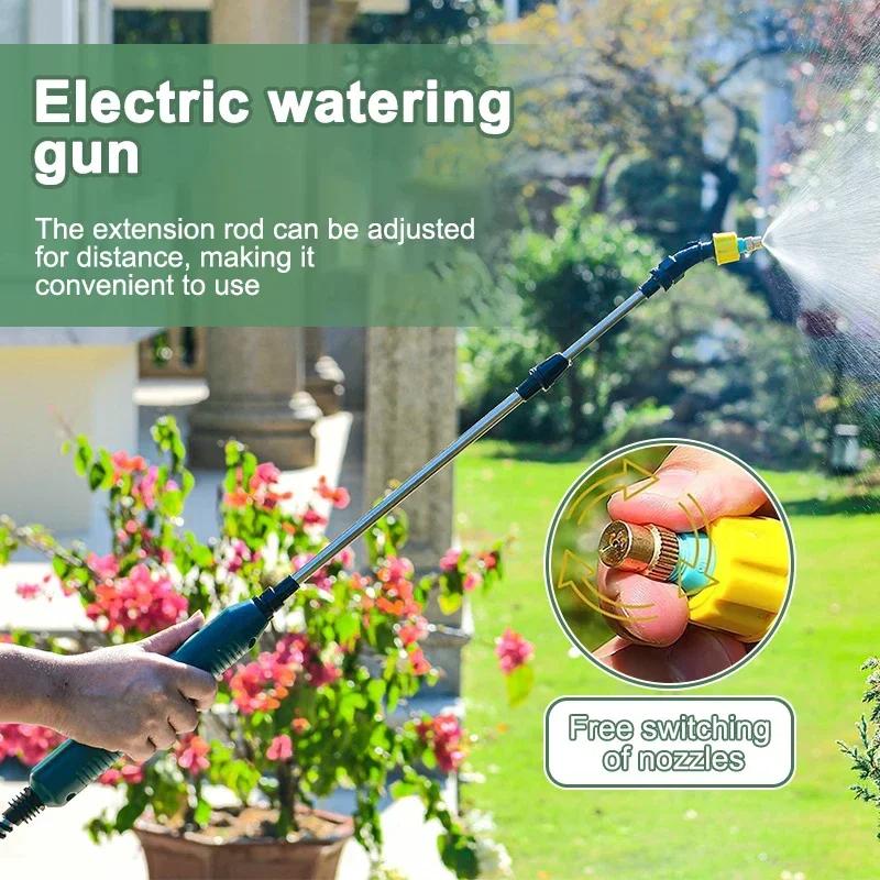 2400mAh High Pressure Electric Garden Sprayer Rechargeable Portable with 3 Adjustable Nozzles for Lawn Plants Irrigation