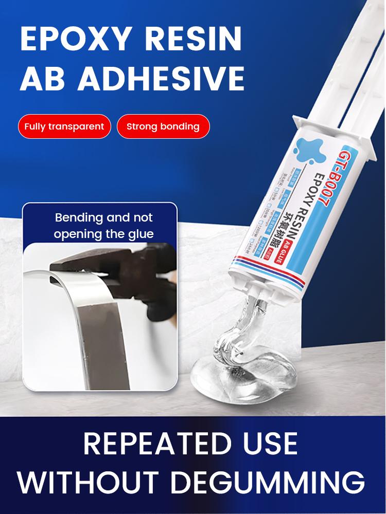 Transparent Epoxy Resin AB Glue 50ML for Wood Metal Ceramic Plastic Repair Fast Curing Strong Adhesive Sealant Home Improvement