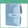 Pu Leather Womens Short Wallet With Two Fold Design And Multiple Card Slots
