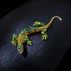 New Crystal Lizard Brooches for Women and Men Animal Pins Summer Shining Rhinestone Brooch Jewelry Kids Accessories