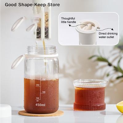 High-capacity Espresso Filter Bottle Cold Brew Coffee Pot Cold Brewing Pot Portable Iced Brew Coffee Maker Juice Coffe Kettle