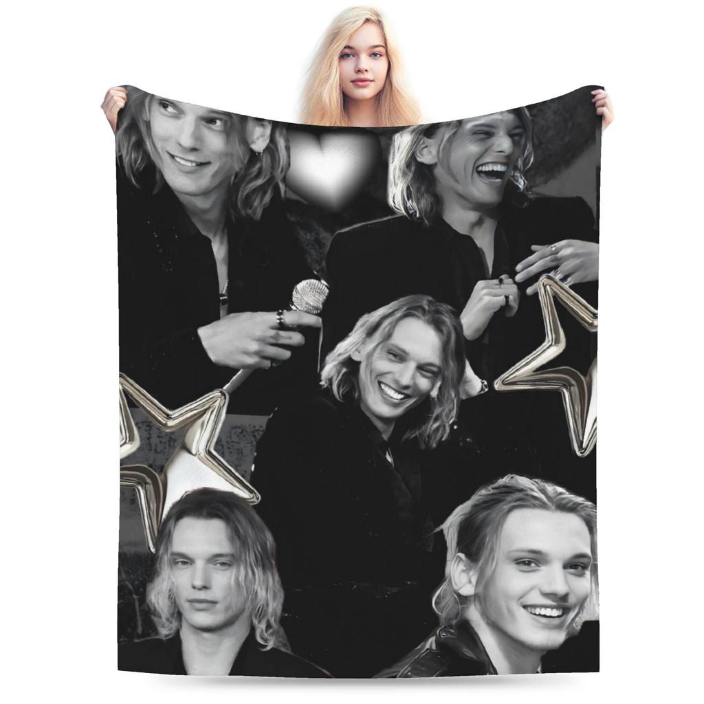 Jamie Campbell Bower Throw Blanket for Couch Soft Fuzzy Plush Blanket 50x60 Inches Multiple Sizes Bedspread for All Seasons