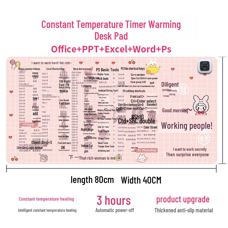 Electric Heated Mouse Pad with Temperature Control