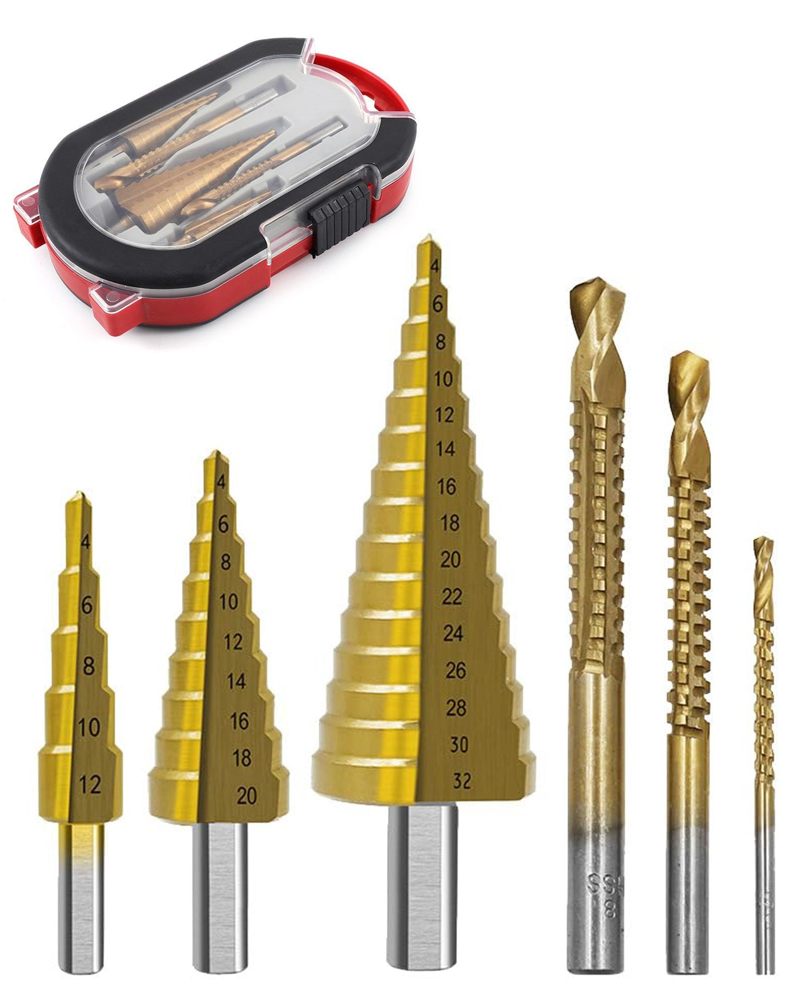 

Yemax Bamboo Drill Bit, Hexagonal Shank, Set of 6, Step Drills x 3 (0.17/0.29/0.16-1.3 set of 6