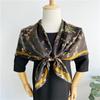 Bufanda de seda cuadrada de 110 x 110 cm, bufanda pequeña estampada a la moda para mujer, pañuelo para el cuello para oficina, pañuelo para el pelo para mujer, pañuelo tipo chal para mujer